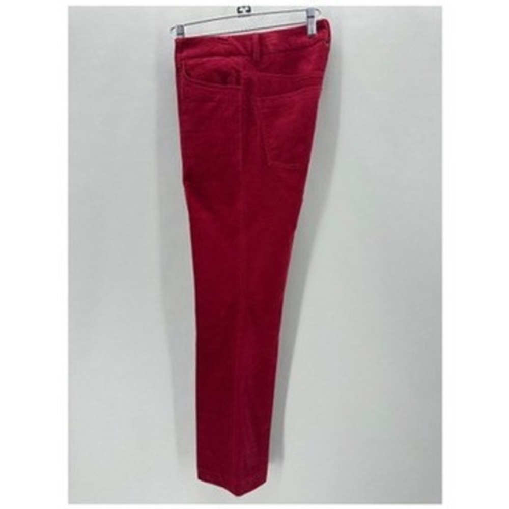 Zadig & Voltaire Pesto Velvet Pants Womens Size S Red Straight Leg‎ Party Glam - Picture 7 of 12